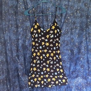 [GUC] La Sauvage by Barth Floral Spaghetti Strap Crepe Slip Dress - Retro 90s!